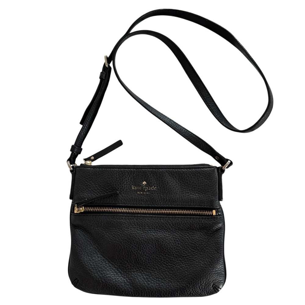 Kate Spade Small Black Crossbody Pebbled Leather